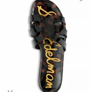 Sam Edelman Women's Black and Brown Slide Sandals